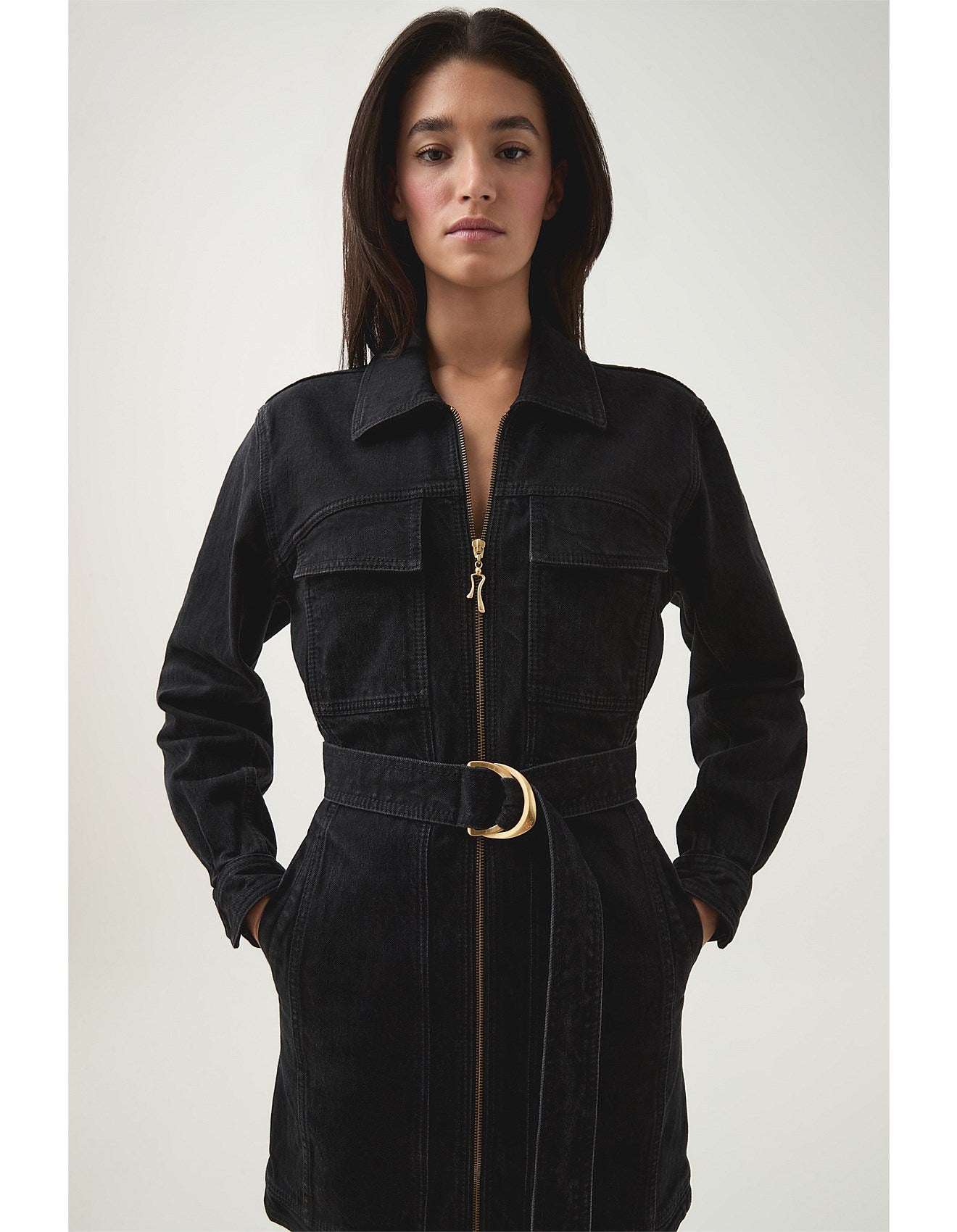 AJE - Maya Denim Mini Dress