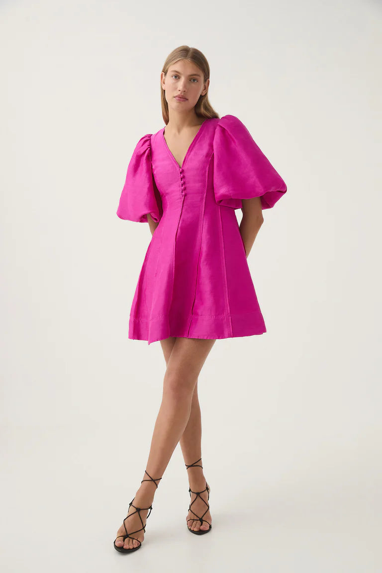 AJE - Dusk Puff Sleeve Mini Dress