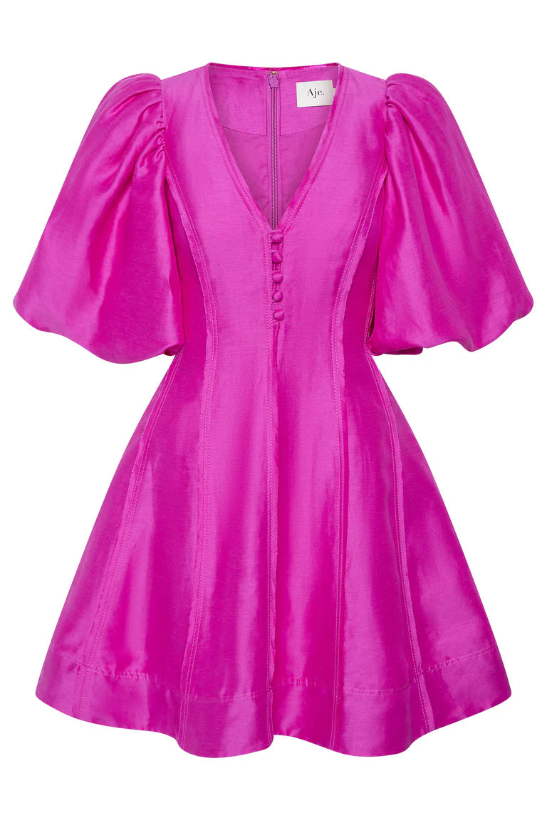 AJE - Dusk Puff Sleeve Mini Dress