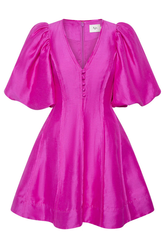 AJE - Dusk Puff Sleeve Mini Dress
