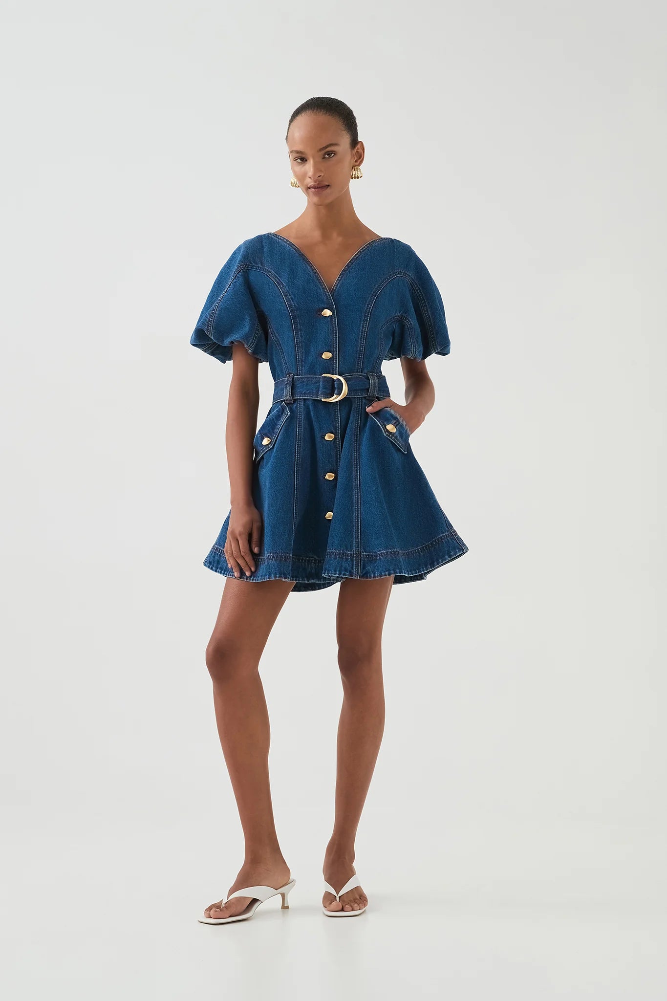 AJE - Harper Denim Mini Dress