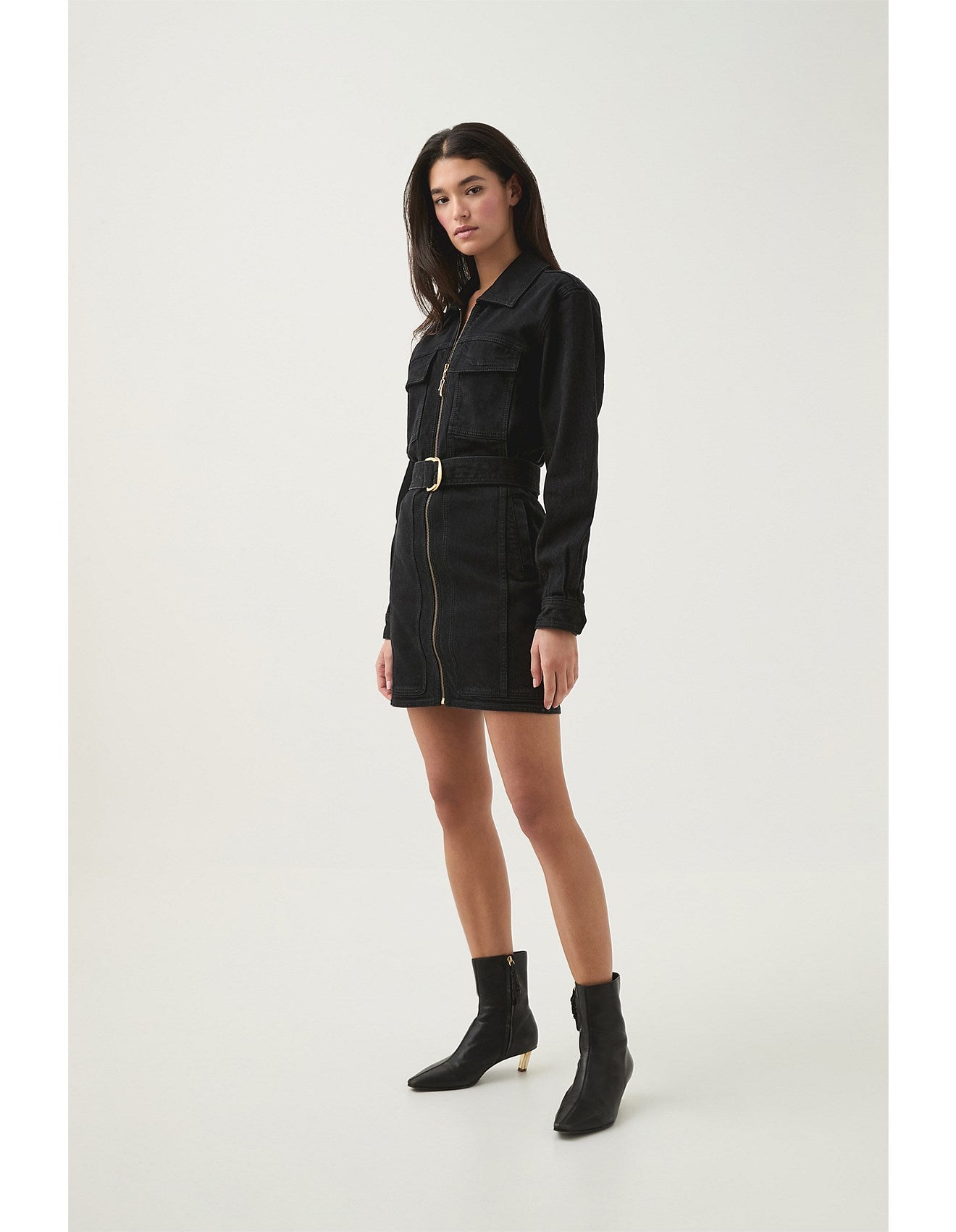 AJE - Maya Denim Mini Dress
