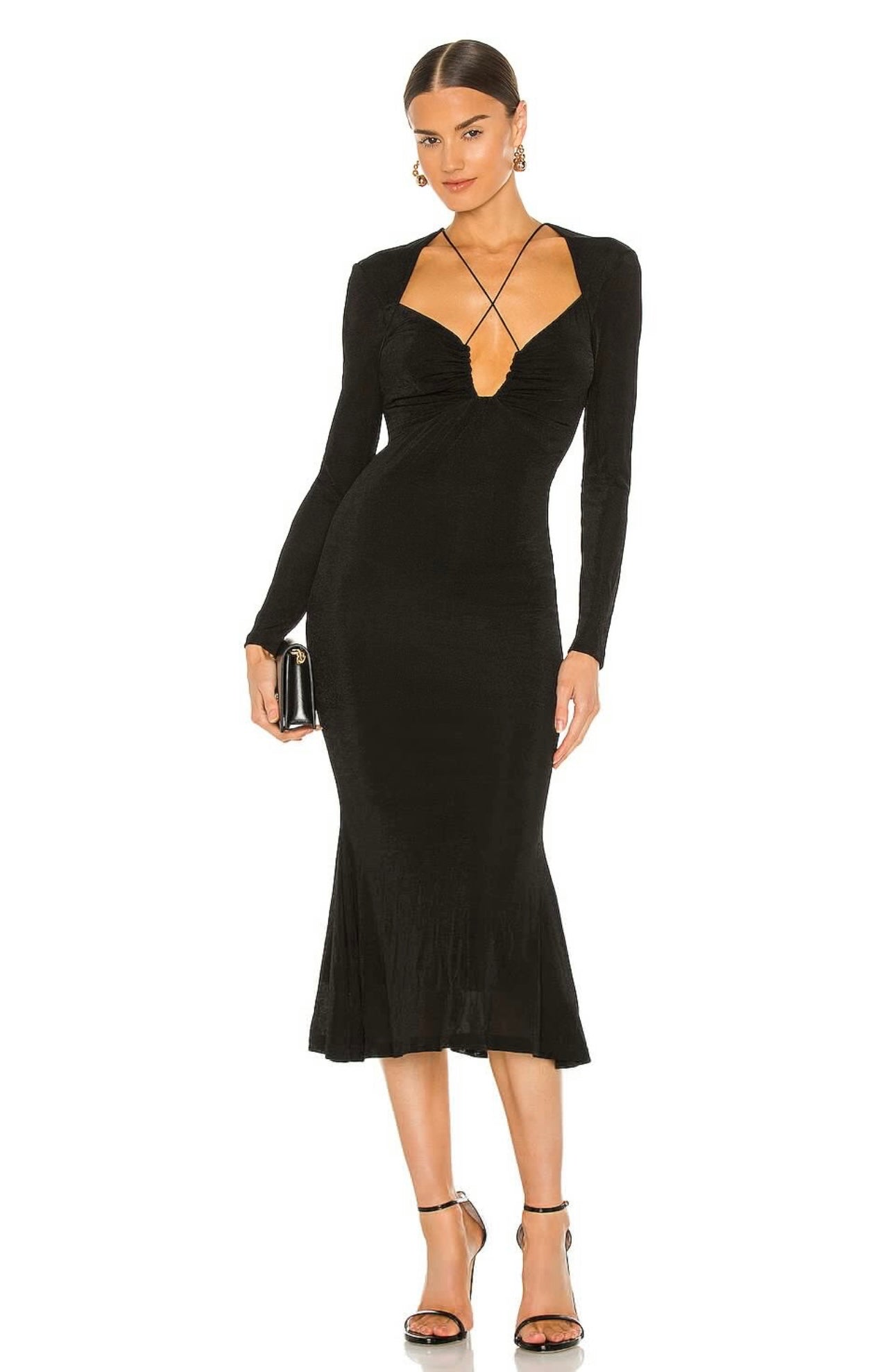 MISHA - Engracia Midi Dress Black