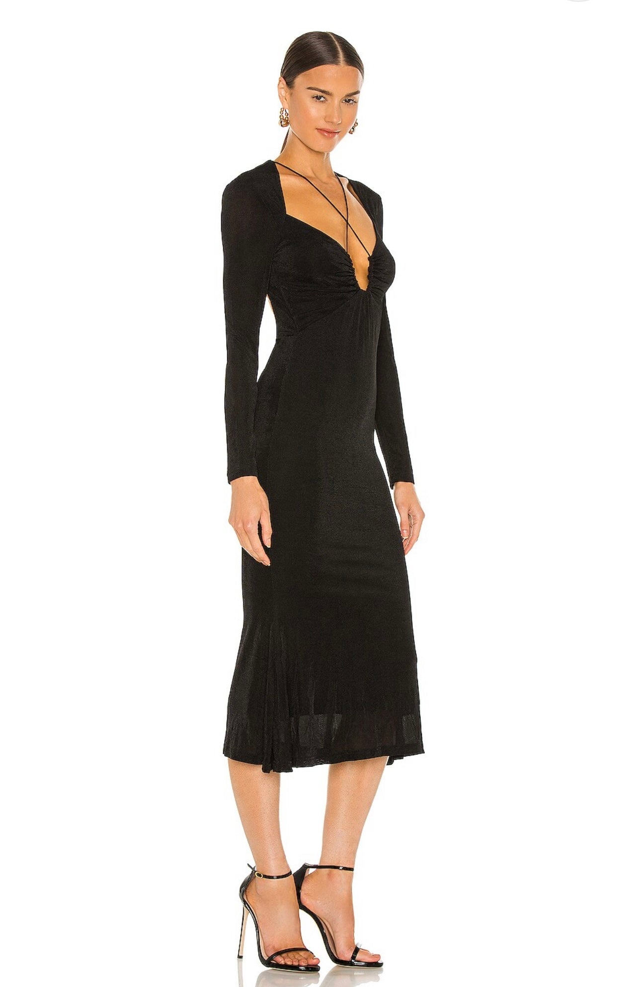 MISHA - Engracia Midi Dress Black