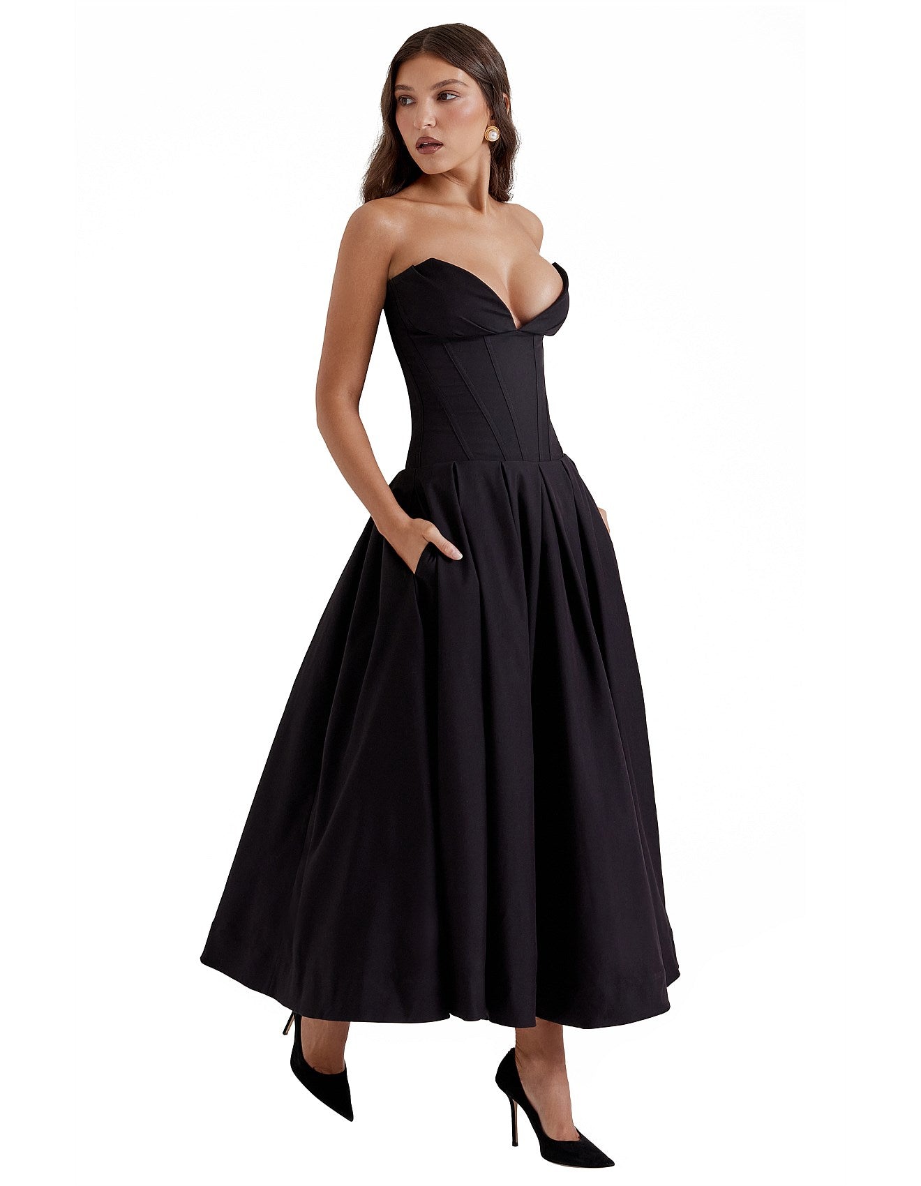 HOUSE OF CB - Mar Cotton Candy Twill Strapless Mini Dress