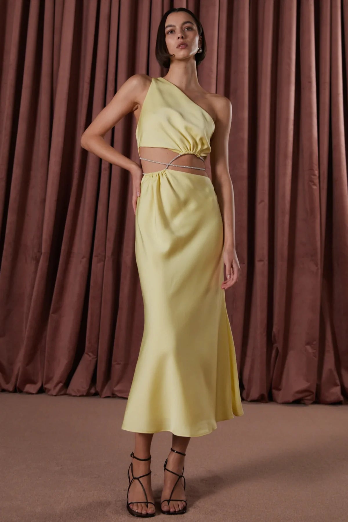 MISHA - Dimitra Satin Midi Dress