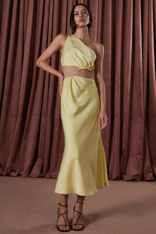 MISHA - Dimitra Satin Midi Dress