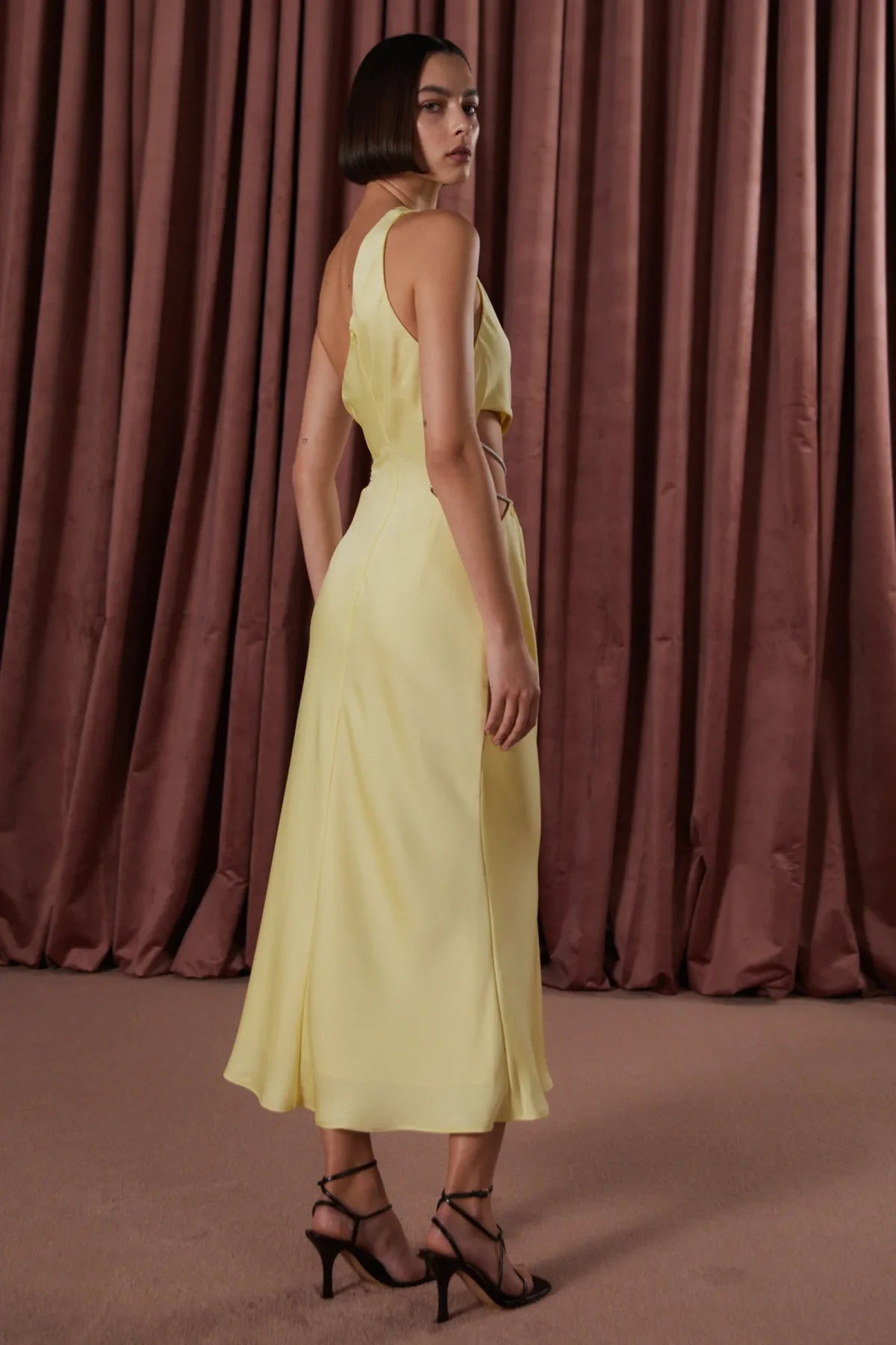 MISHA - Dimitra Satin Midi Dress
